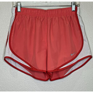 Nike Dri Fit Athletic Running Shorts Womens Size Medium Light Orange Briefs
